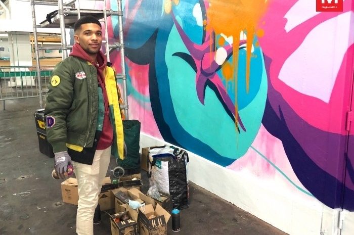 Villeparisis ► [Vidéo] Le marché couvert abrite le street art coloré de Morgan Charlery