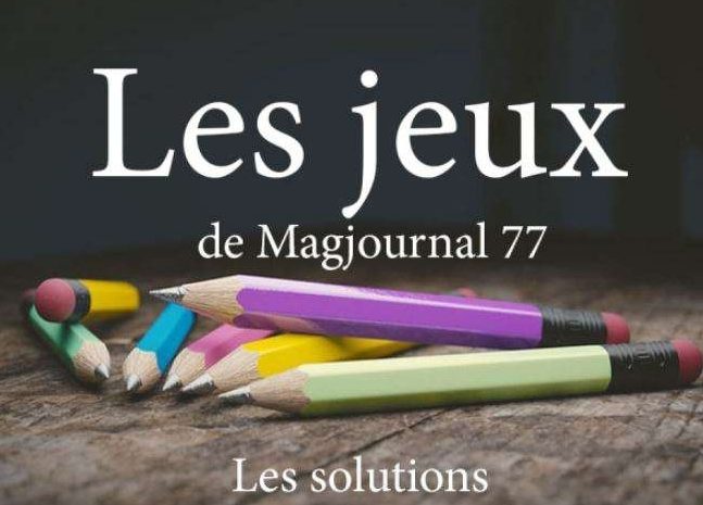 Les jeux du mensuel N°40 ► Les solutions