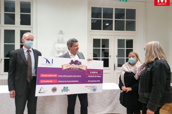 Nanteuil-lès-Meaux ► [Vidéo] Un chèque de 5 400 euros a été remis aux Virades de l’espoir, grâce à la Tarte en prunes