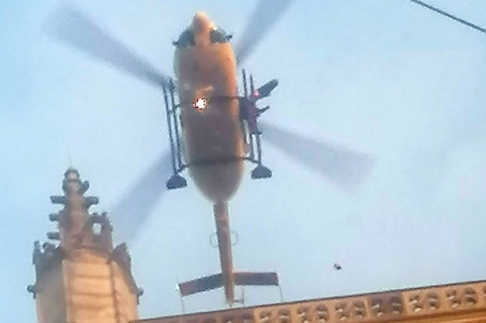 Meaux ► [Vidéo] Les pompiers s’entraînent en hélicoptère au-dessus de la cathédrale