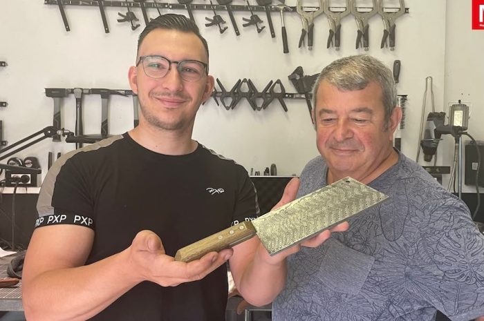 Fresnes-sur-Marne ► [Vidéo] Artisans couteliers : Luca et son père cultivent leur passion pour les lames damas
