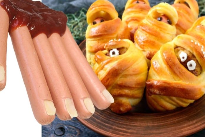 La recette du week-end ► Halloween : décos-saucisses rigolotes à grignoter, les petites momies et les gros doigts d’ogre