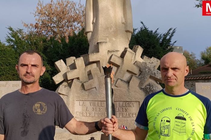 Lagny-sur-Marne ► [Vidéo] La flamme du soldat inconnu a fait étape au monument aux morts 