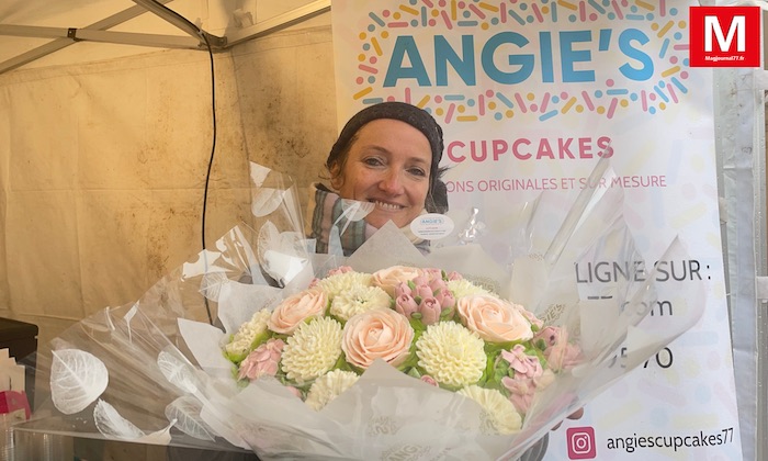 Bailly-Romainvilliers ► [Vidéo] Au marché des terroirs, Angie a fait déguster ses cupcakes « fleurs » aux produits locaux