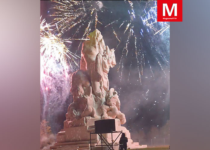 Meaux [Vidéo] - Mapping : un spectacle son et lumière a inauguré le monument américain restauré