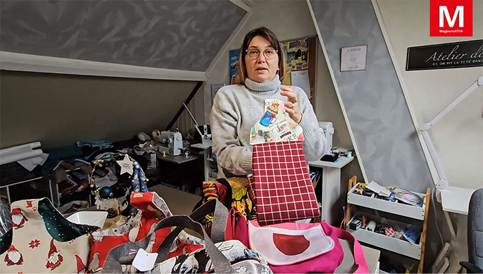 Saint-Soupplets ► [Vidéo] Centres de table et sacs en idées cadeau : Marion Motrani a ouvert son atelier de couture